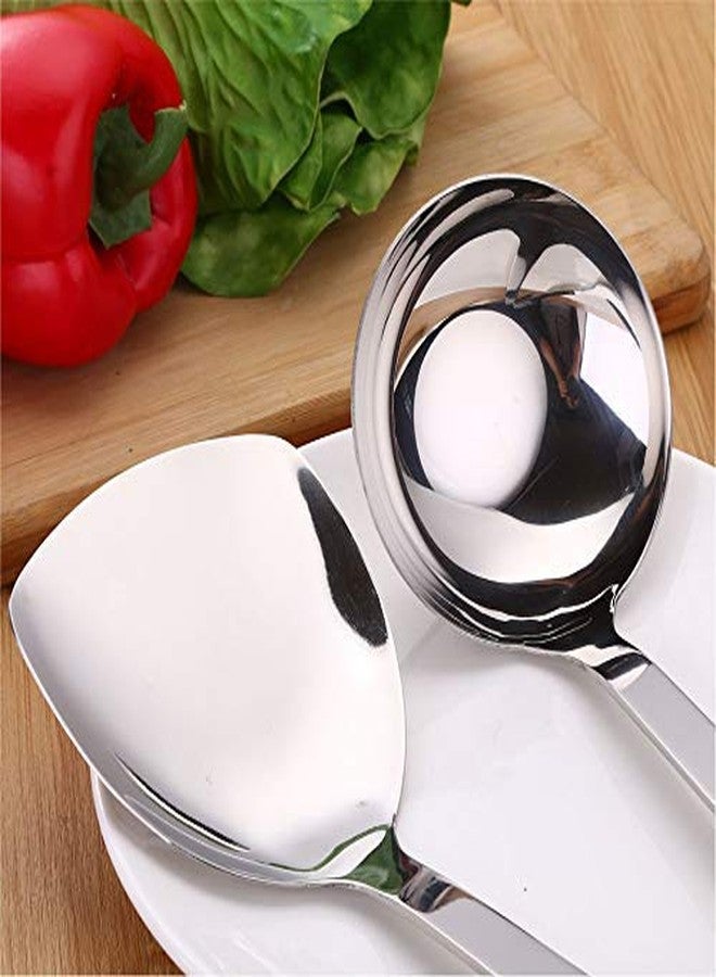 KPNG Store Stainless Steel Plastic Handle Kitchen Utensil Cooking Shovel Scoop Ladle Turner Wok Spatula - Image 4